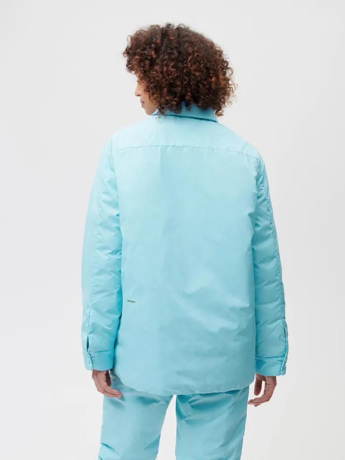 PANGAIA FLWRDWN Lite Shirt Jacket Celestial Blue Women Jackets and Outerwear