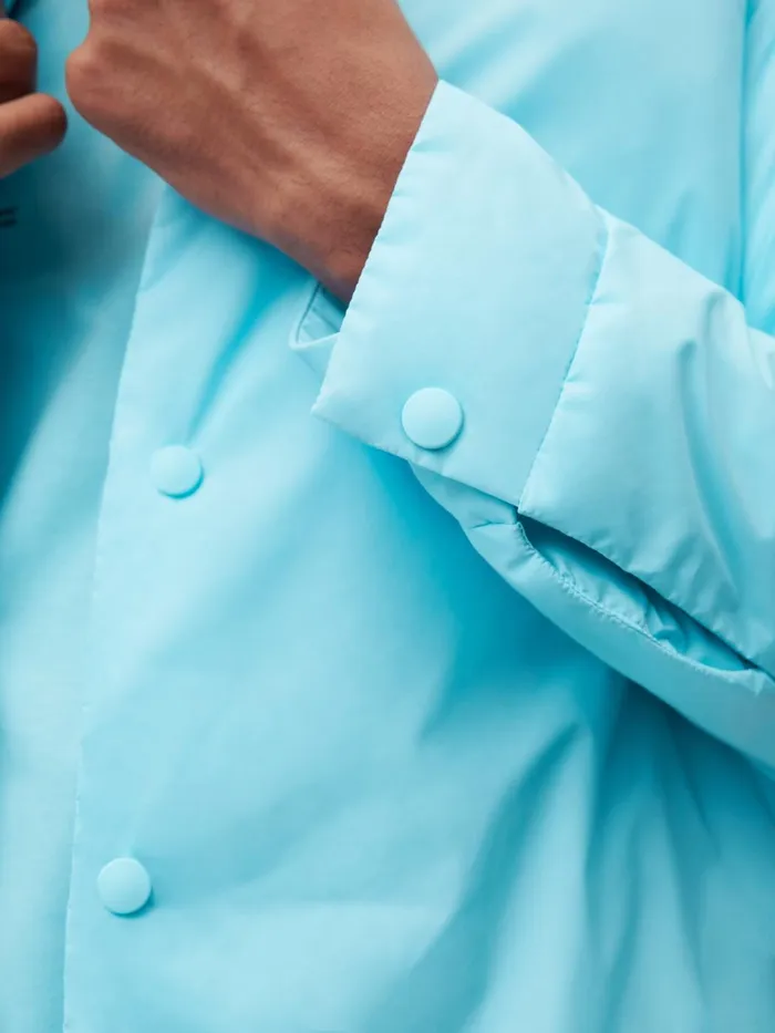 PANGAIA FLWRDWN Lite Shirt Jacket Celestial Blue Women Jackets and Outerwear