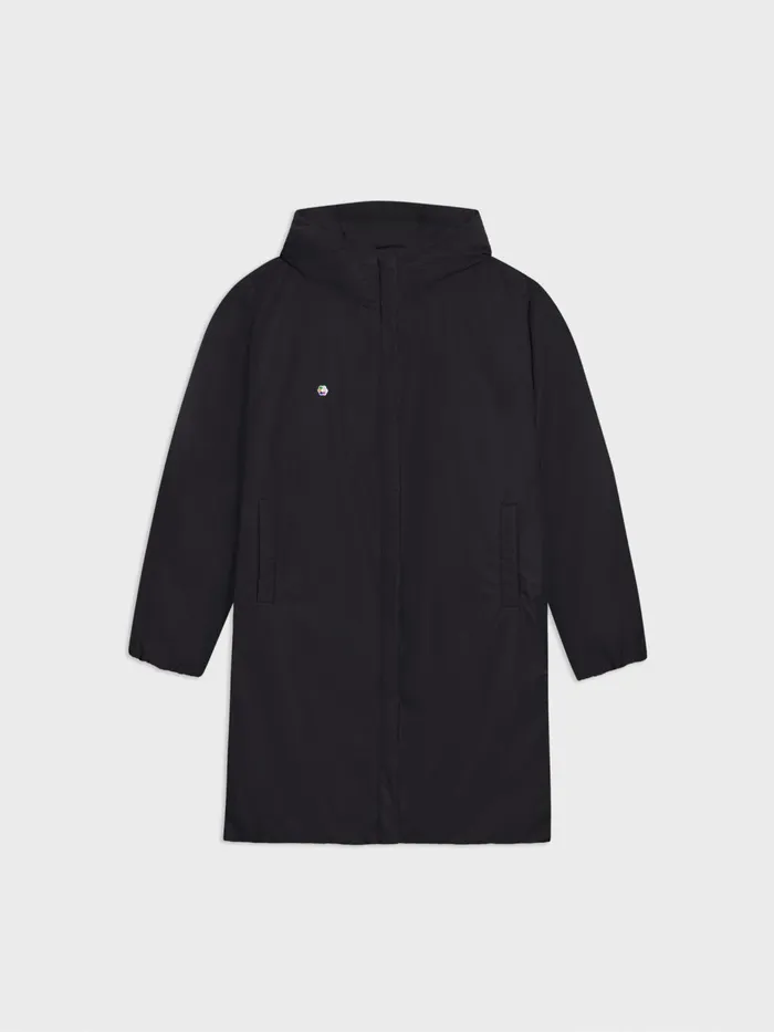 PANGAIA FLWRDWN Long Coat Black Men Jackets and Outerwear