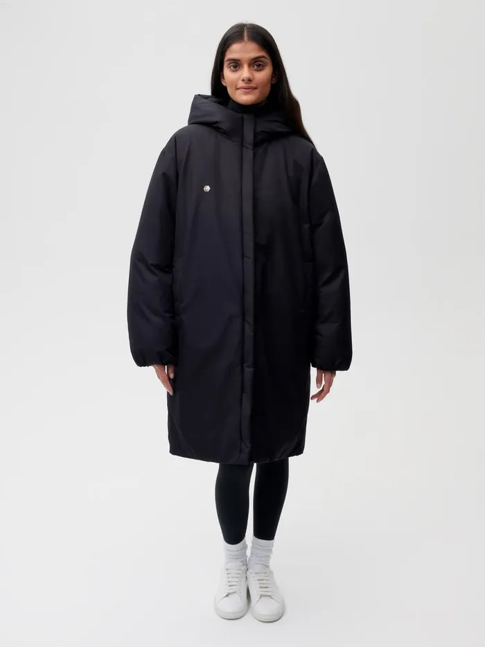 PANGAIA FLWRDWN Long Coat Black Men Jackets and Outerwear