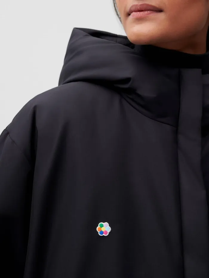 PANGAIA FLWRDWN Long Coat Black Men Jackets and Outerwear