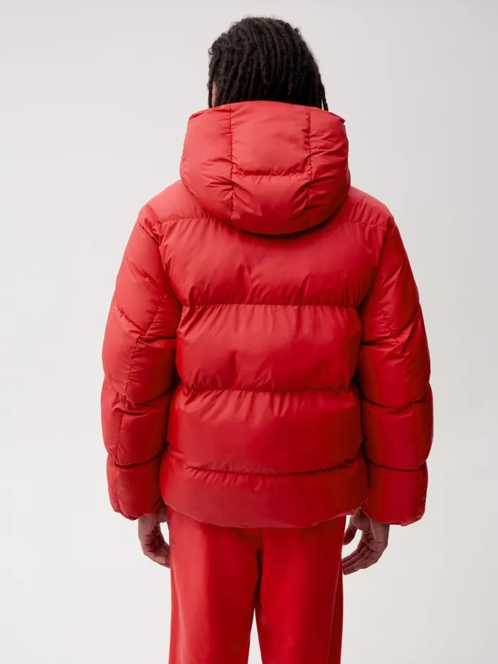 PANGAIA FLWRDWN Short Reversible Jacket Apple Red Women Jackets and Outerwear