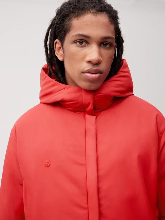 PANGAIA FLWRDWN Short Reversible Jacket Apple Red Women Jackets and Outerwear