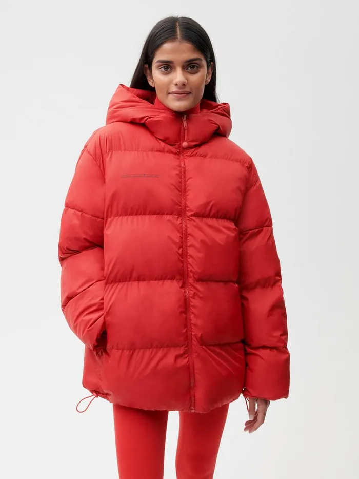 PANGAIA FLWRDWN Short Reversible Jacket Apple Red Women Jackets and Outerwear