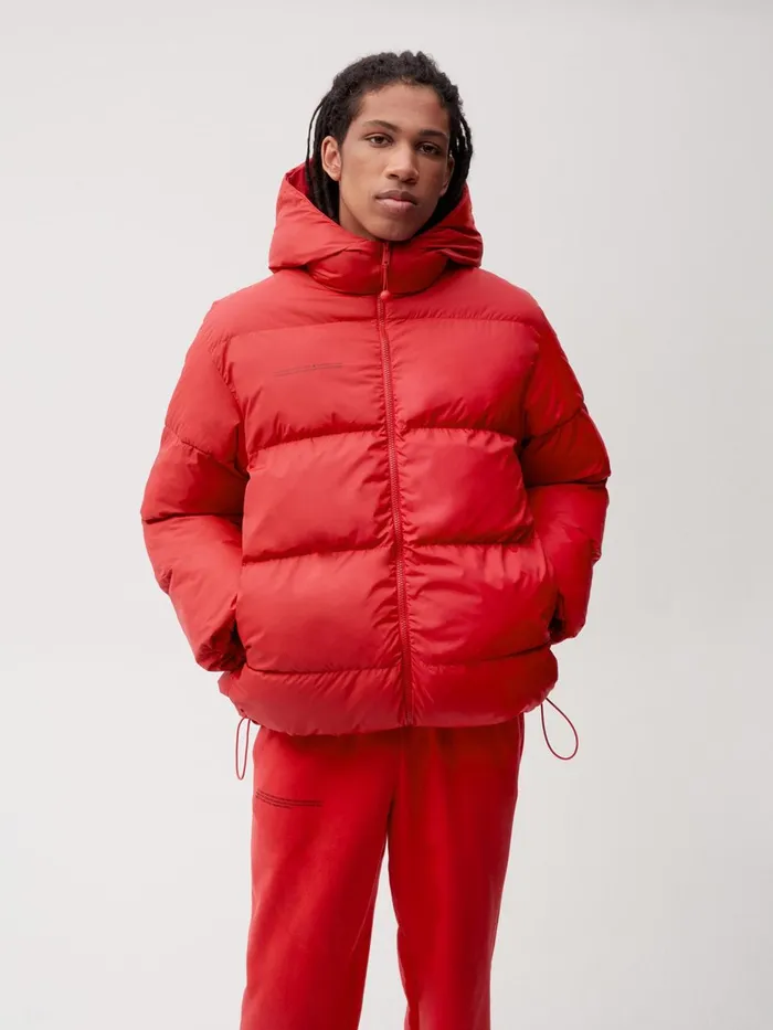 PANGAIA FLWRDWN Short Reversible Jacket Apple Red Women Jackets and Outerwear
