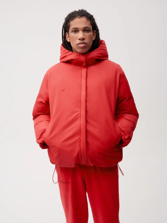 PANGAIA FLWRDWN Short Reversible Jacket Apple Red Women Jackets and Outerwear