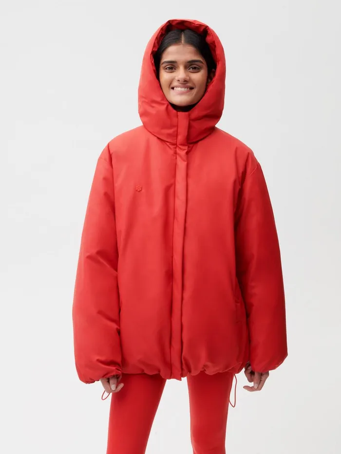 PANGAIA FLWRDWN Short Reversible Jacket Apple Red Women Jackets and Outerwear