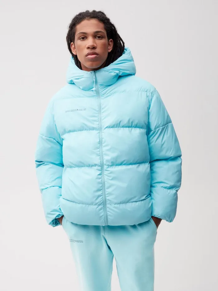 PANGAIA FLWRDWN Short Reversible Jacket Celestial Blue Men Jackets and Outerwear