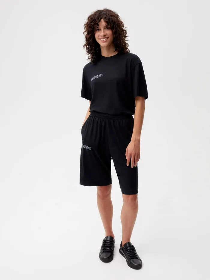 PANGAIA FRUTFIBER Long Shorts Black Women Shorts