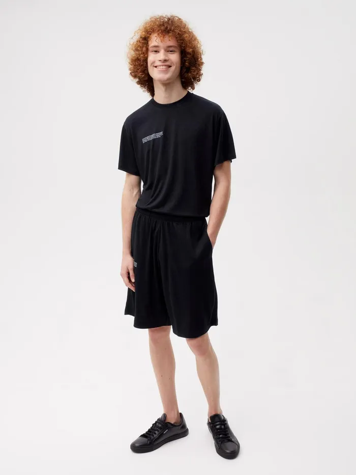 PANGAIA FRUTFIBER Long Shorts Black Women Shorts