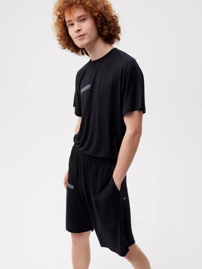 PANGAIA FRUTFIBER Long Shorts Black Women Shorts