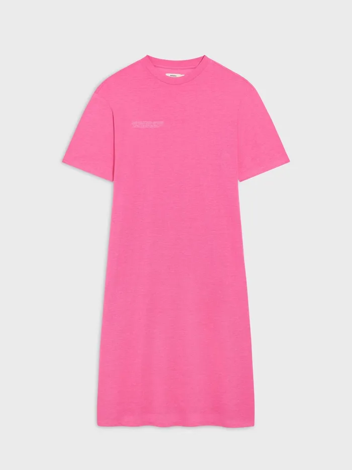 PANGAIA FRUTFIBER Maxi TShirt Dress Flamingo Pink Women Dresses and Jumpsuits