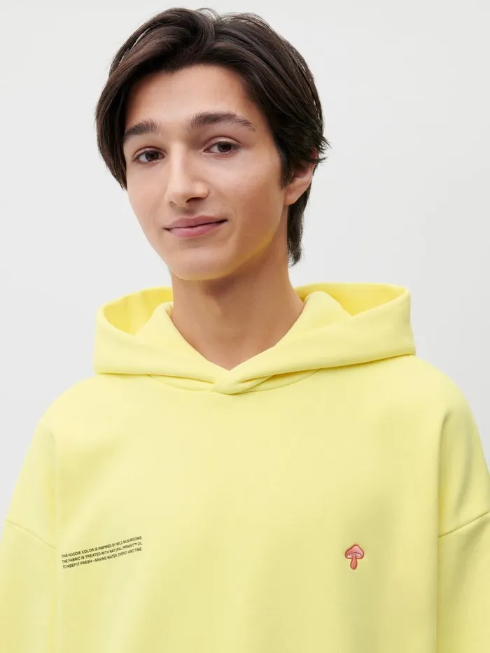 PANGAIA Fungi Capsule 365 Signature Hoodie Fungi Yellow Men Hoodies