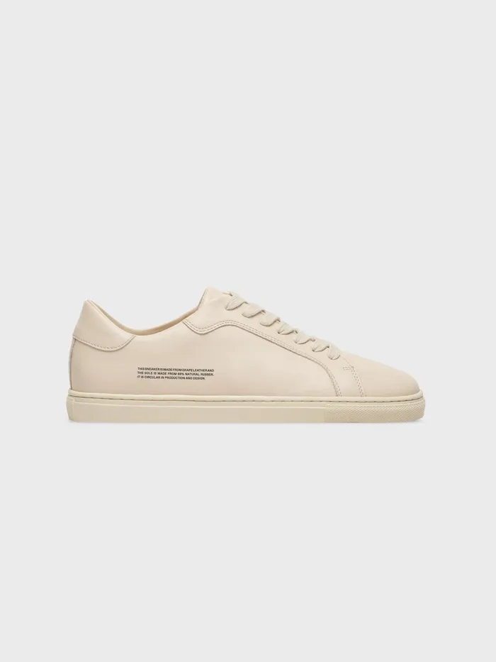 PANGAIA Grape Leather Sneakers Sand WomenMen Sneakers