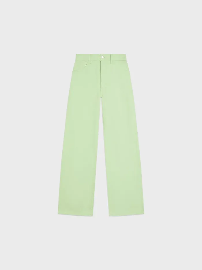 PANGAIA Hemp Denim HighRise Wide Leg Jeans Pistachio Women Denim