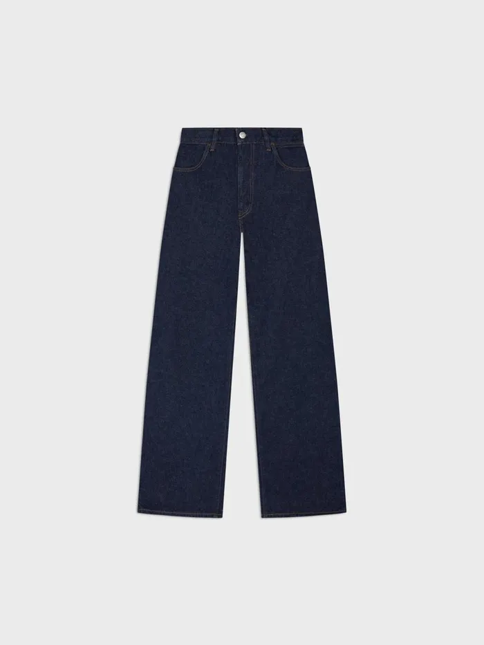 PANGAIA Hemp Denim HighRise Wide Leg Jeans Rinse Wash Women Denim