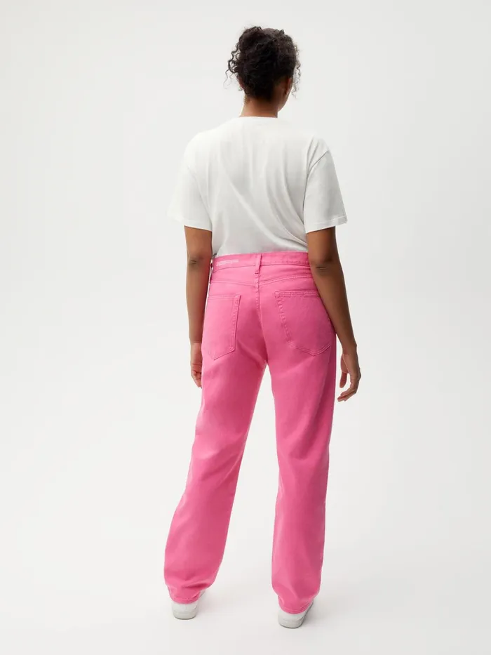 PANGAIA Hemp Denim StraightLeg Jeans Flamingo Pink Men Denim