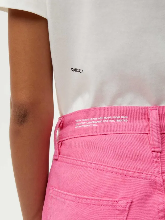 PANGAIA Hemp Denim StraightLeg Jeans Flamingo Pink Men Denim