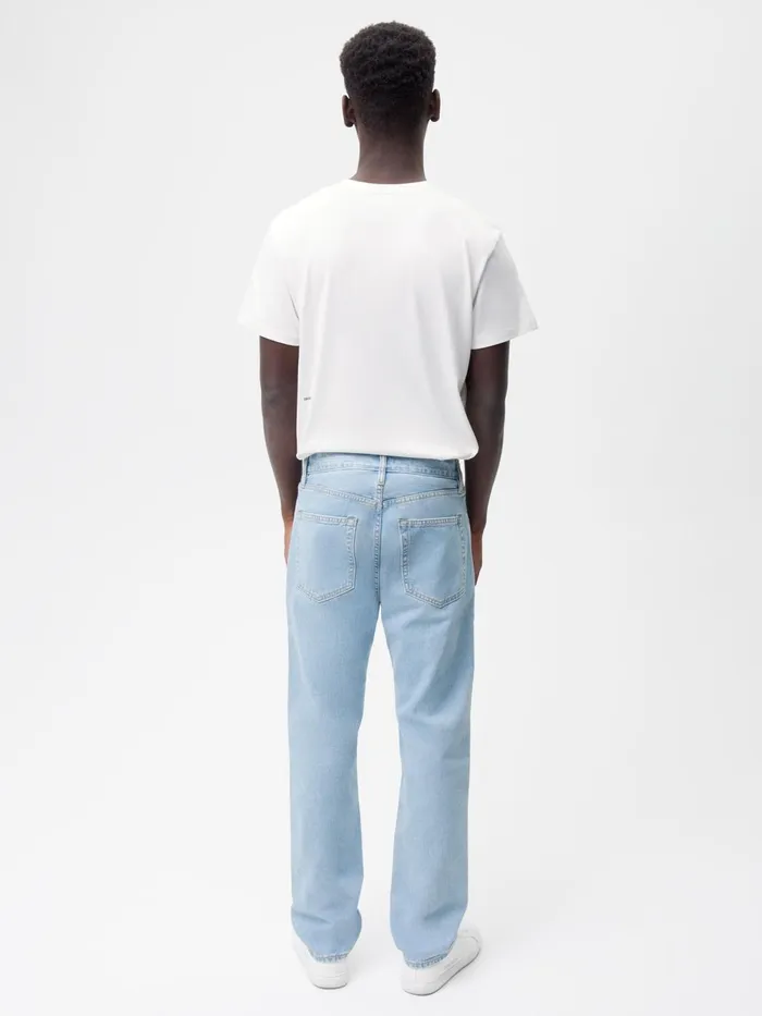 PANGAIA Hemp Denim Straight Leg Jeans Light Indigo Wash Women Denim