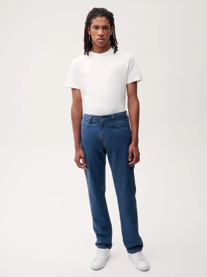 PANGAIA Hemp Denim StraightLeg Jeans Mid Wash Women Denim