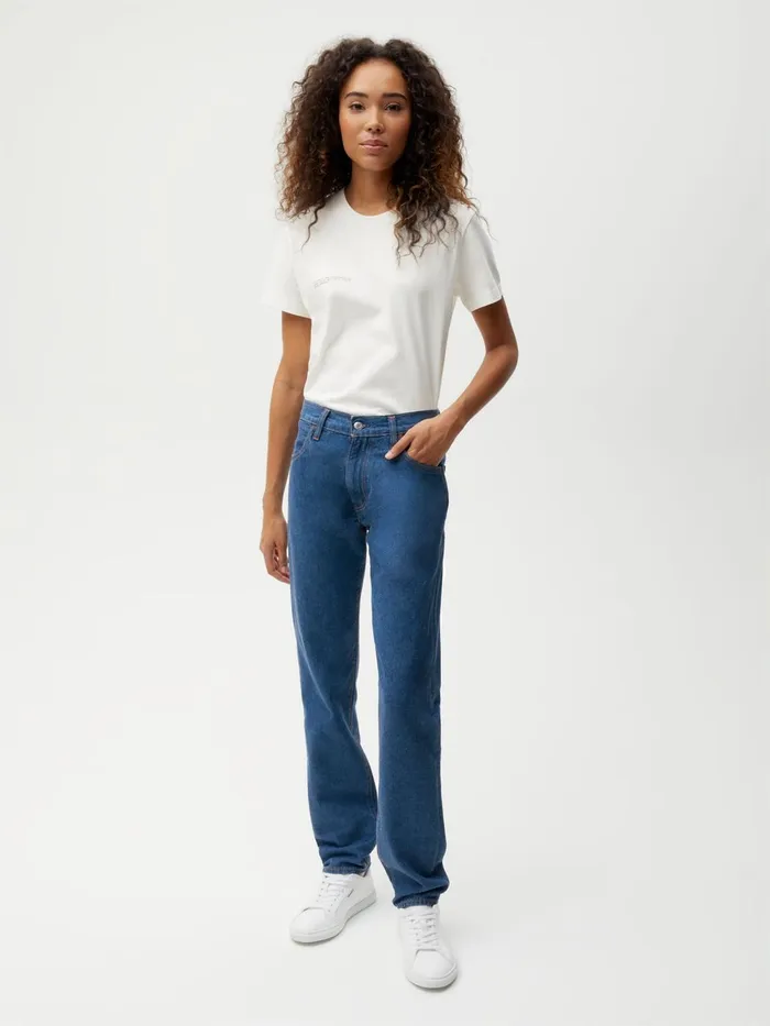 PANGAIA Hemp Denim StraightLeg Jeans Mid Wash Women Denim