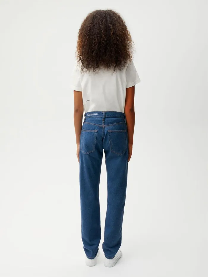 PANGAIA Hemp Denim StraightLeg Jeans Mid Wash Women Denim