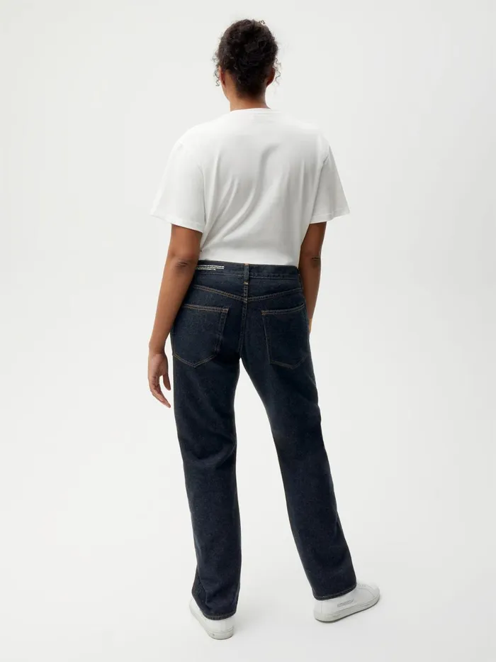 PANGAIA Hemp Denim StraightLeg Jeans Rinse Wash Men Denim