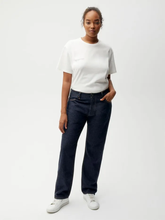 PANGAIA Hemp Denim StraightLeg Jeans Rinse Wash Women Denim