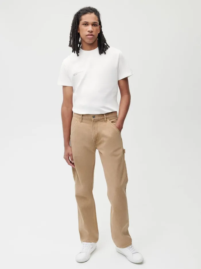 PANGAIA Hemp Denim Workwear Carpenter Jeans Acorn Khaki Men Denim
