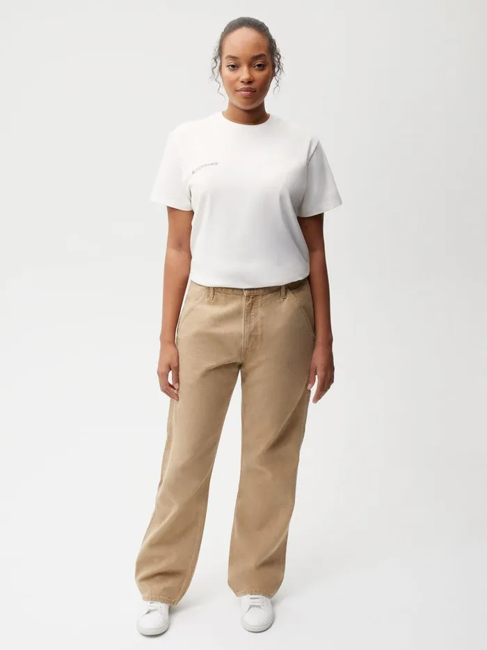 PANGAIA Hemp Denim Workwear Carpenter Jeans Acorn Khaki Men Denim