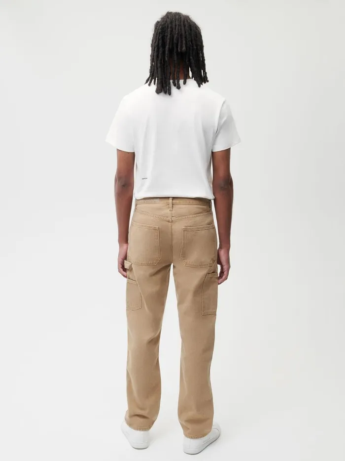 PANGAIA Hemp Denim Workwear Carpenter Jeans Acorn Khaki Men Denim