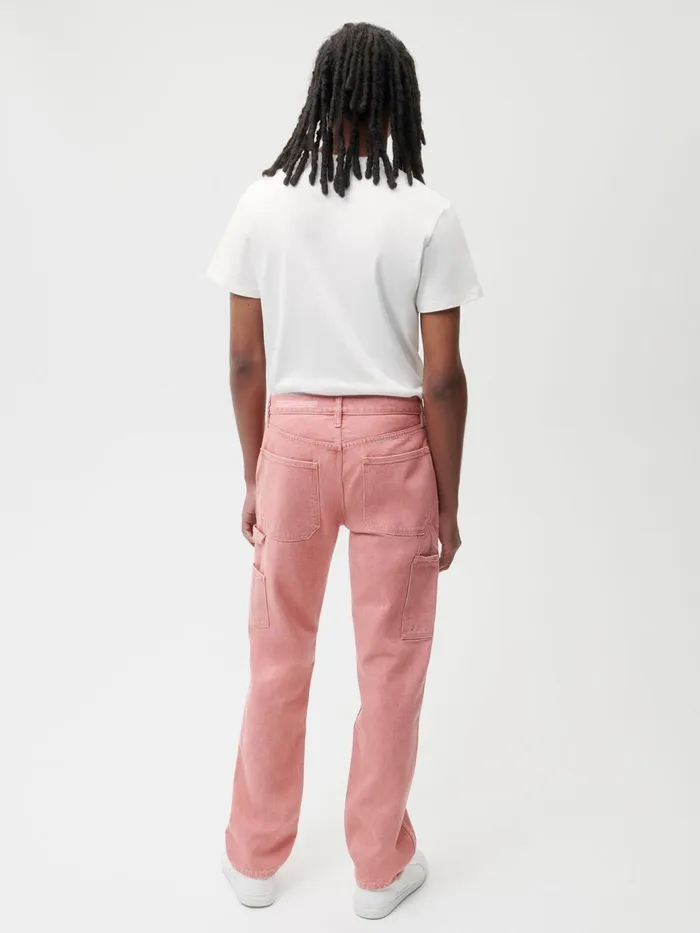 PANGAIA Hemp Denim Workwear Carpenter Jeans Beetroot Pink Men Denim