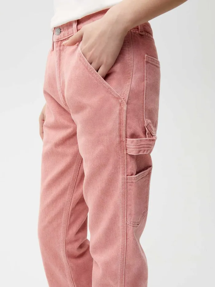 PANGAIA Hemp Denim Workwear Carpenter Jeans Beetroot Pink Men Denim