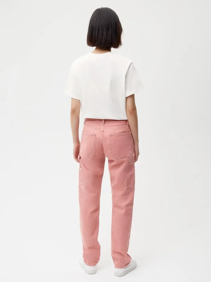 PANGAIA Hemp Denim Workwear Carpenter Jeans Beetroot Pink Women Denim