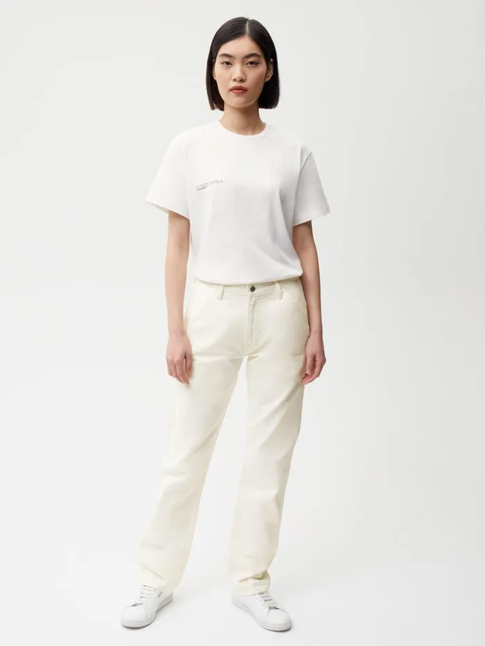 PANGAIA Hemp Denim Workwear Carpenter Jeans Ecru Ivory Men Denim