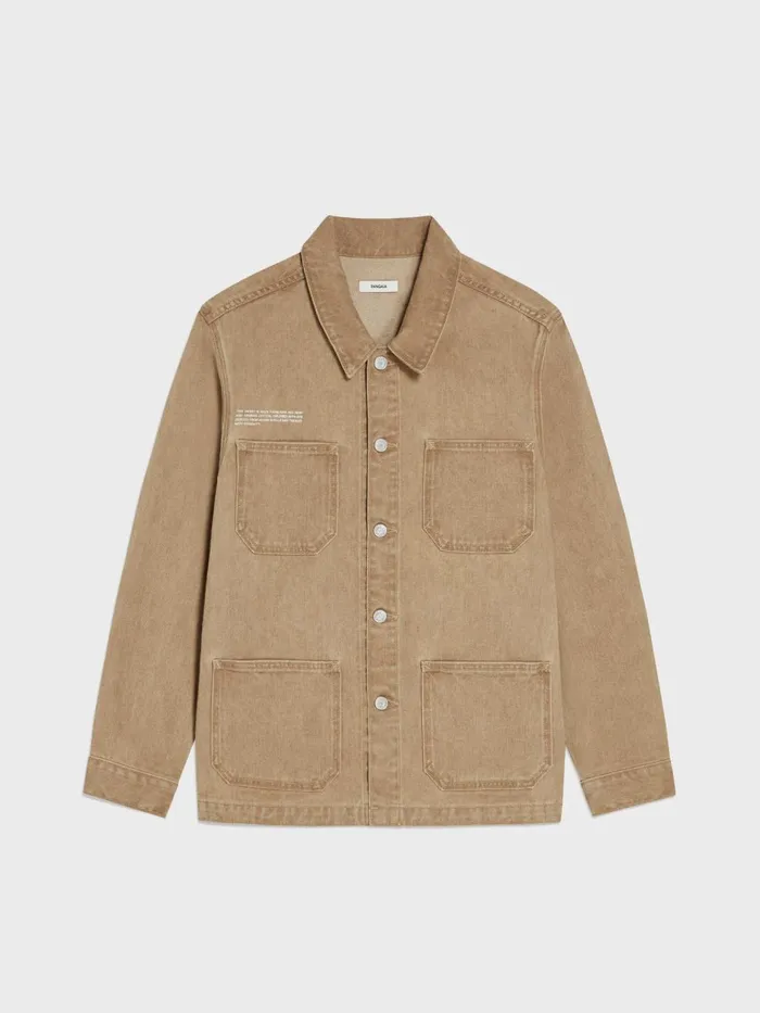 PANGAIA Hemp Denim Workwear Jacket Acorn Khaki Women Denim