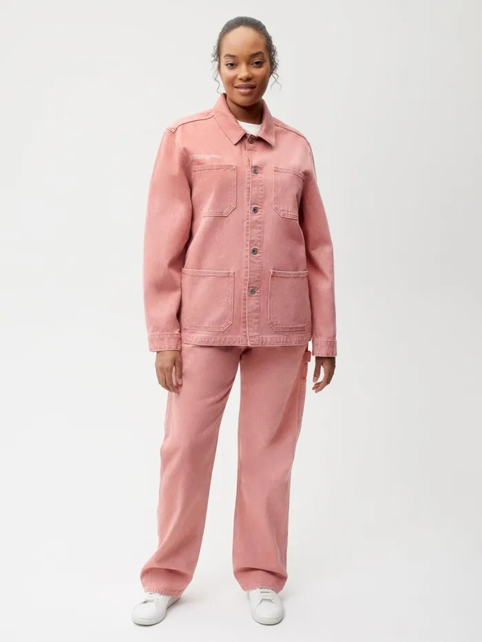 PANGAIA Hemp Denim Workwear Jacket Beetroot Pink Women Denim