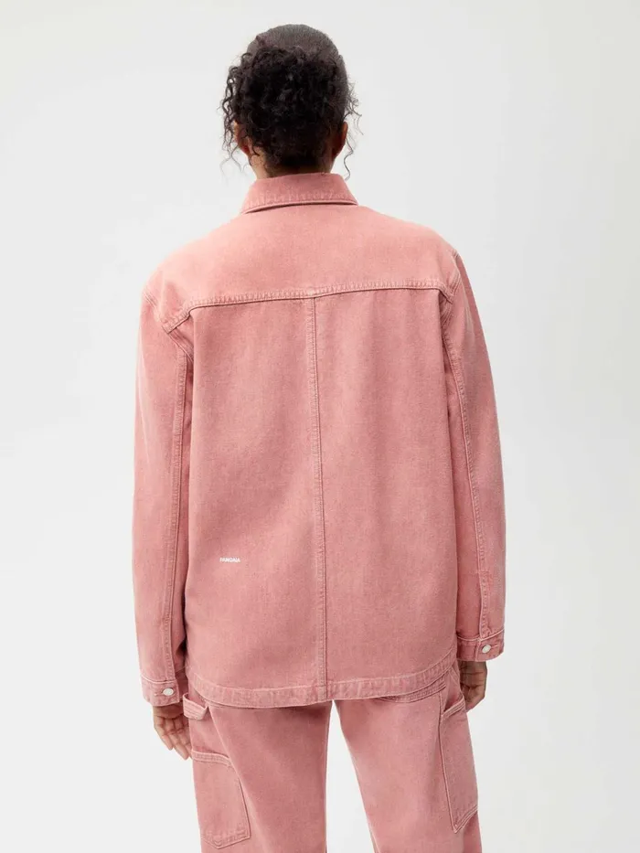 PANGAIA Hemp Denim Workwear Jacket Beetroot Pink Women Denim