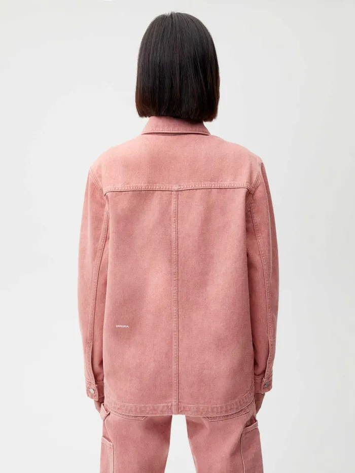 PANGAIA Hemp Denim Workwear Jacket Beetroot Pink Women Denim