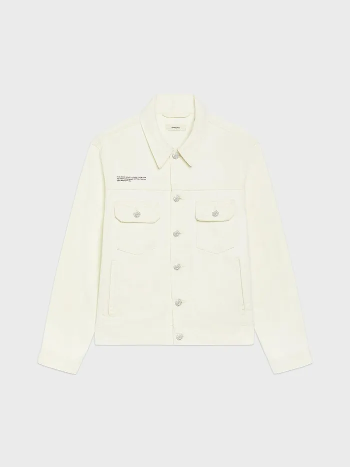 PANGAIA Hemp Unisex Jacket Ecru Ivory Women Denim