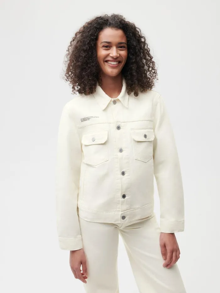 PANGAIA Hemp Unisex Jacket Ecru Ivory Women Denim
