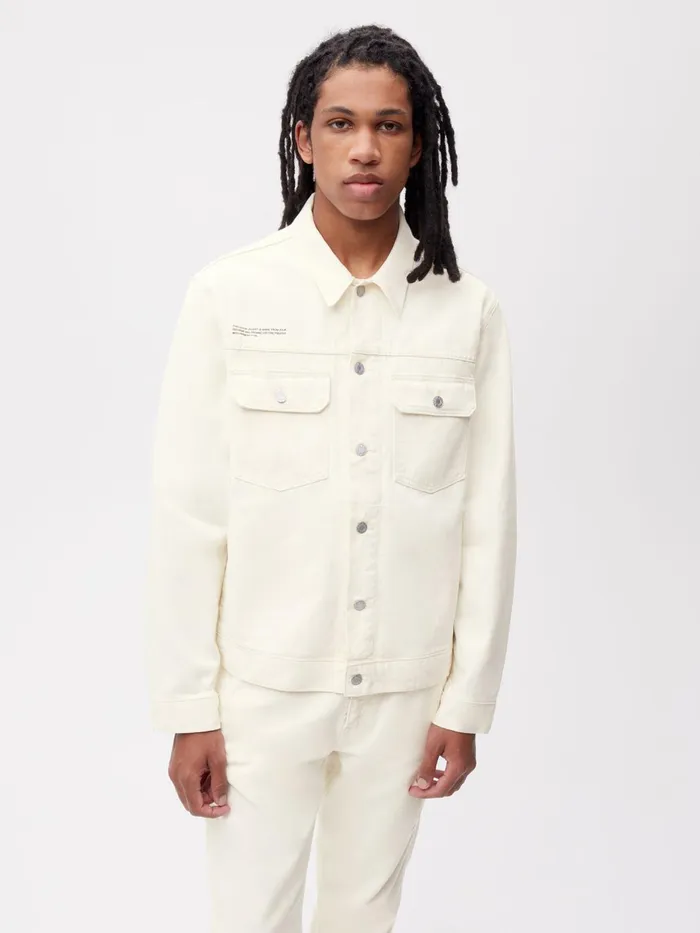 PANGAIA Hemp Unisex Jacket Ecru Ivory Women Denim