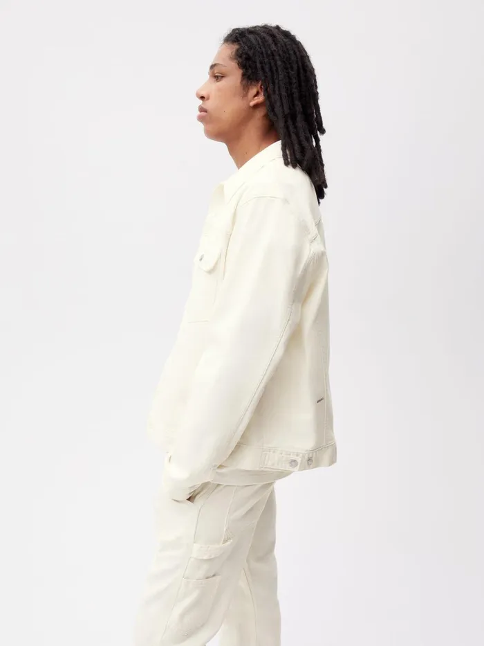 PANGAIA Hemp Unisex Jacket Ecru Ivory Women Denim