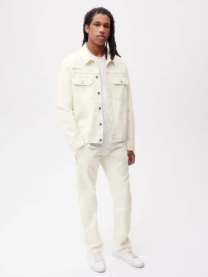 PANGAIA Hemp Unisex Jacket Ecru Ivory Women Denim