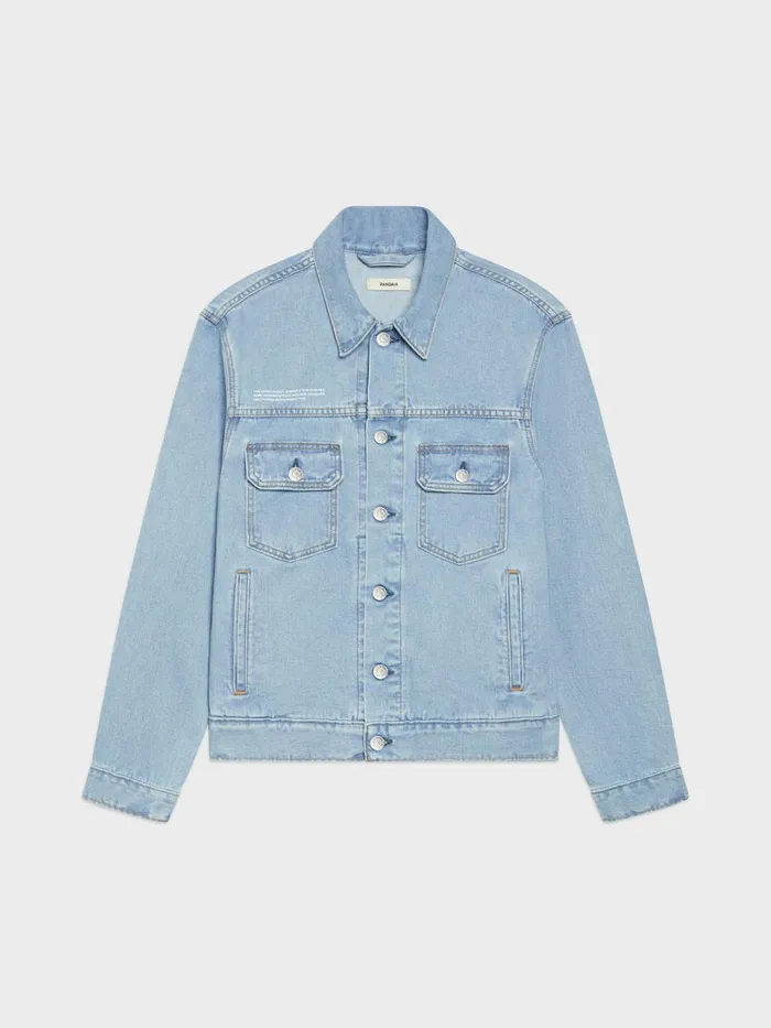 PANGAIA Hemp Unisex Jacket Light Indigo Wash Women Denim