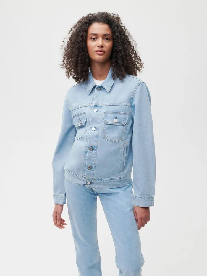 PANGAIA Hemp Unisex Jacket Light Indigo Wash Women Denim