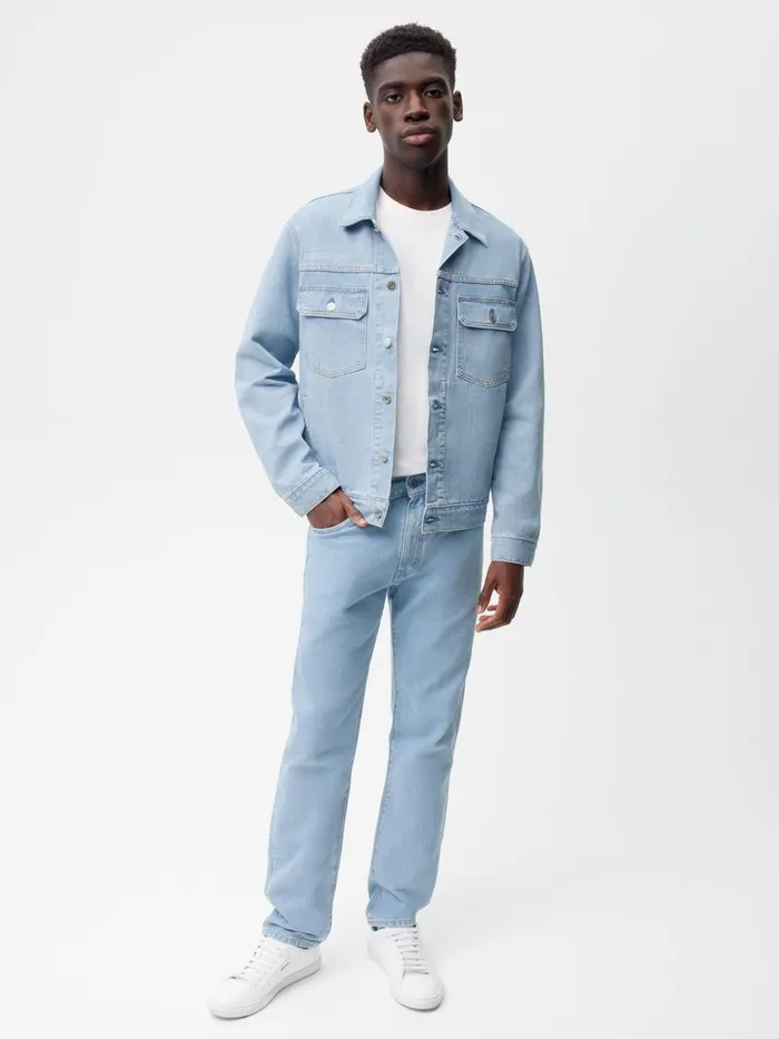 PANGAIA Hemp Unisex Jacket Light Indigo Wash Women Denim