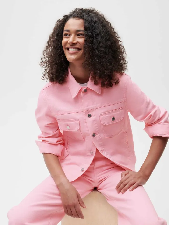 PANGAIA Hemp Unisex Jacket Sakura Pink Women Denim
