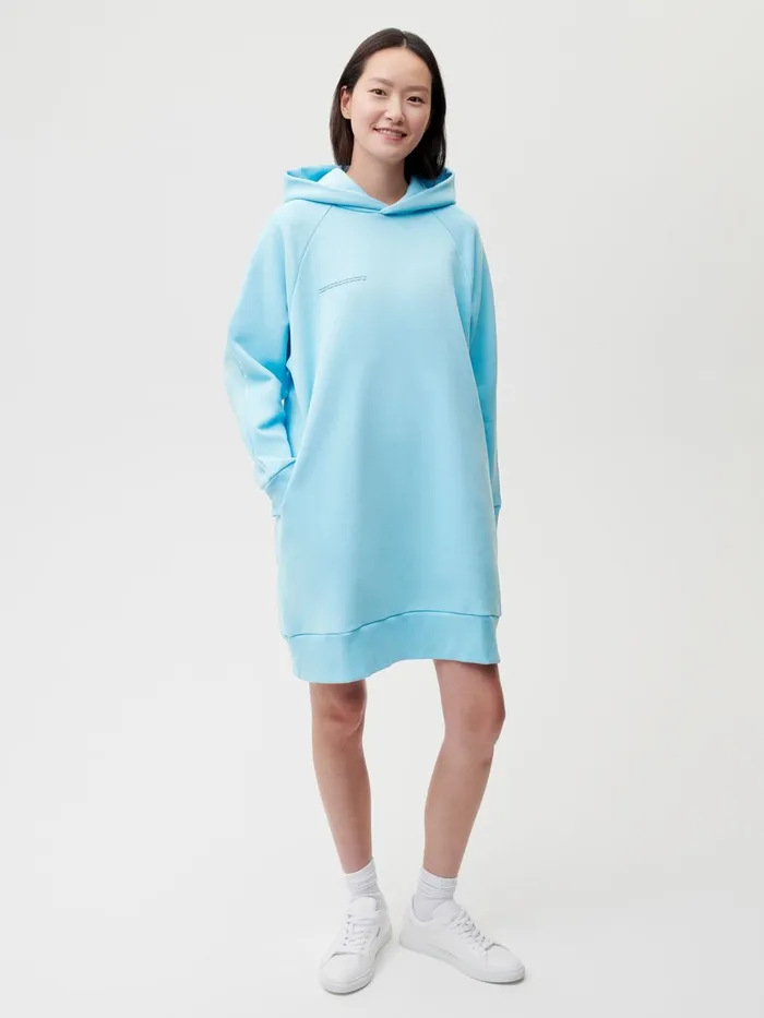 PANGAIA Hooded Dress Celestial Blue Women Dresses and Jumpsuits