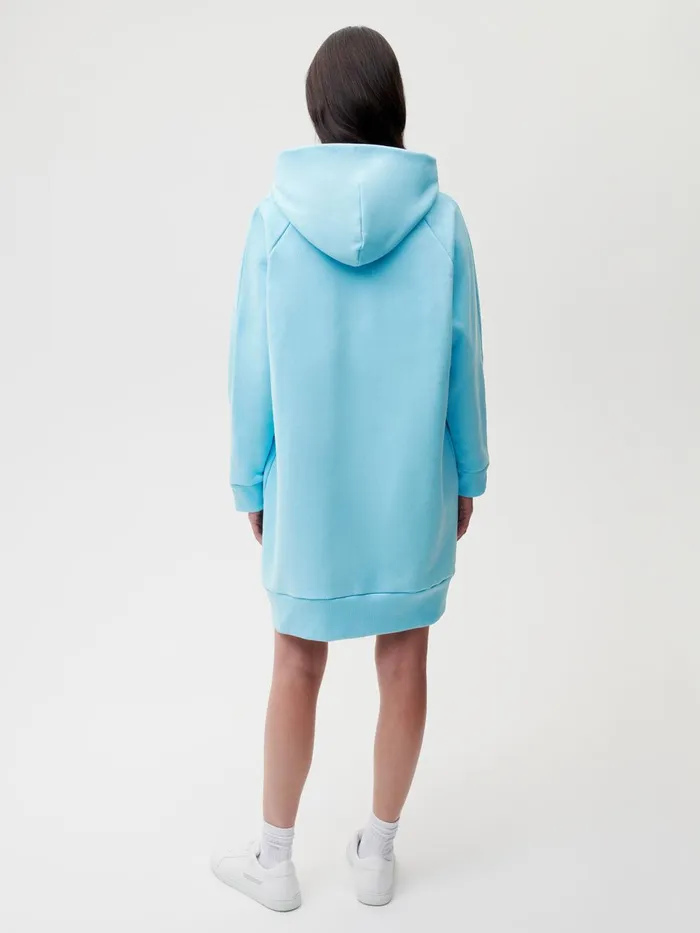 PANGAIA Hooded Dress Celestial Blue Women Dresses and Jumpsuits